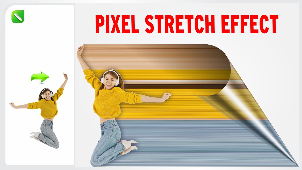 Pixel Stretch Effect in CorelDraw | Curl Page Effect