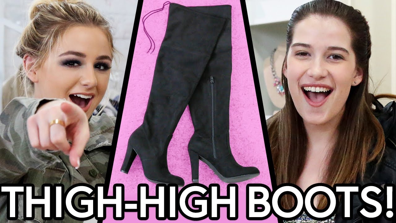 THIGH HIGH BOOTS OUTFIT CHALLENGE?! w/ Chloe Lukasiak & Marissa Rachel!
