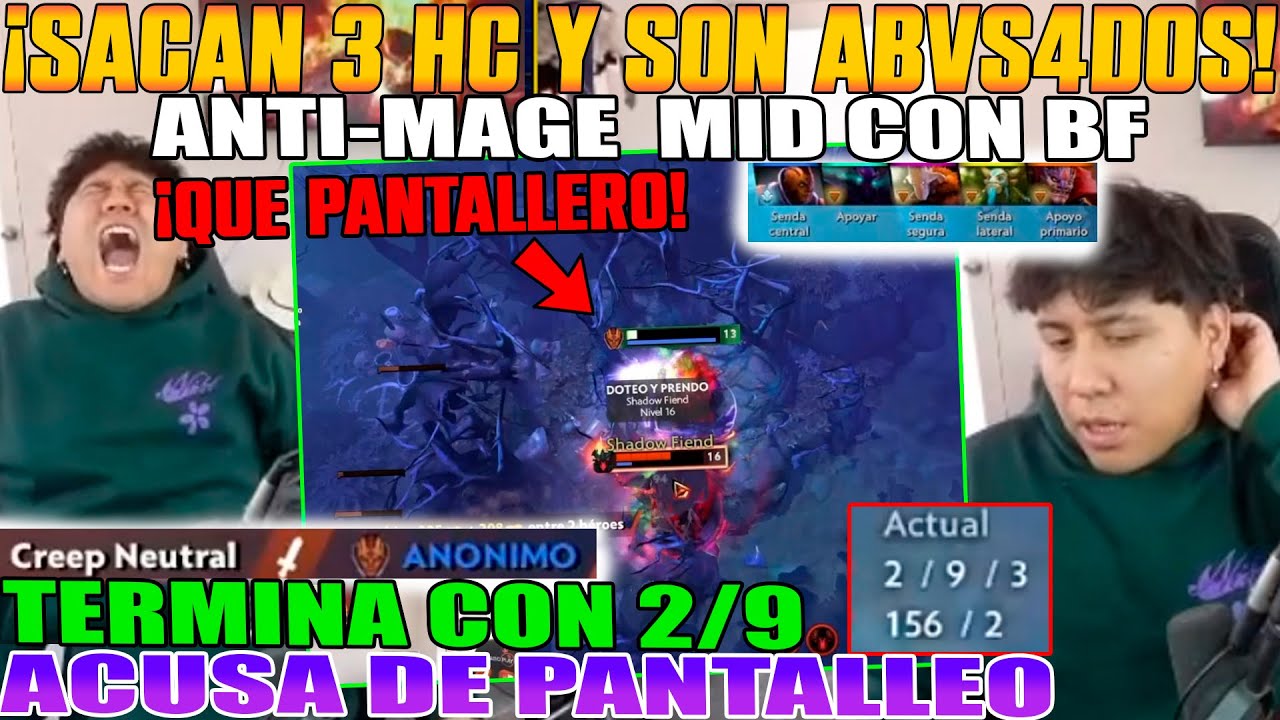 SACAN 3 HC Y SON ABVS4DOS!! MACARIUS CON SU AM MID TERMINA 2/9. ACUSA DE PANTALLEO Y FEDERS  DOTA 2