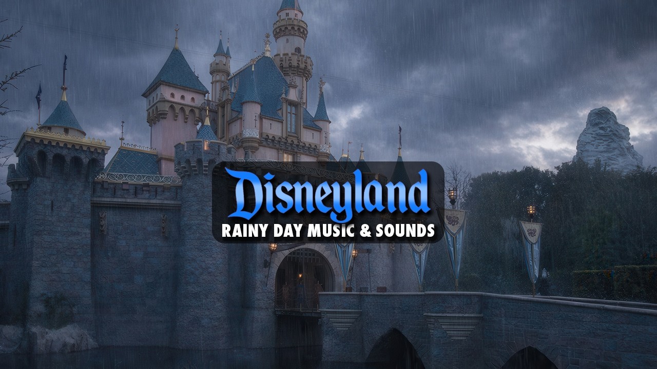 8 Hours of Rainy Disneyland Main Street Ambience 🌧️ | Relaxing Disney Music for Sleep