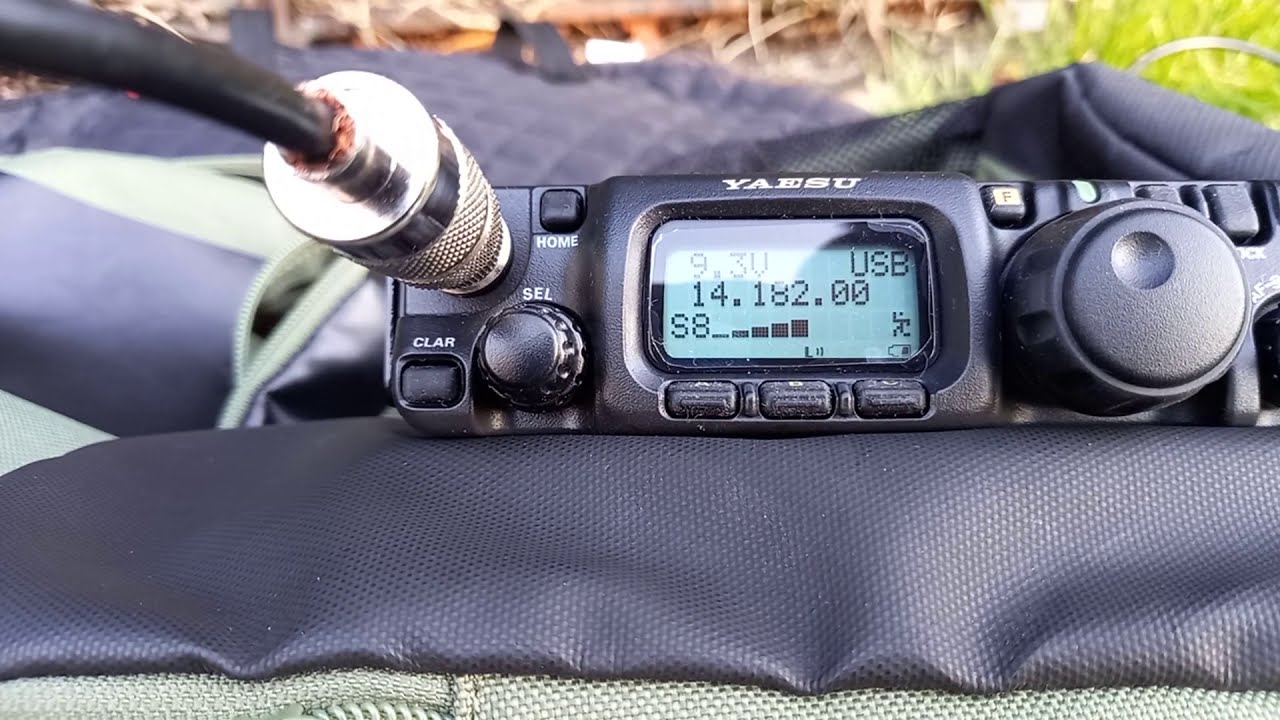 The new Yaesu FT-818 first time in the park - 2 QSOs with QRP