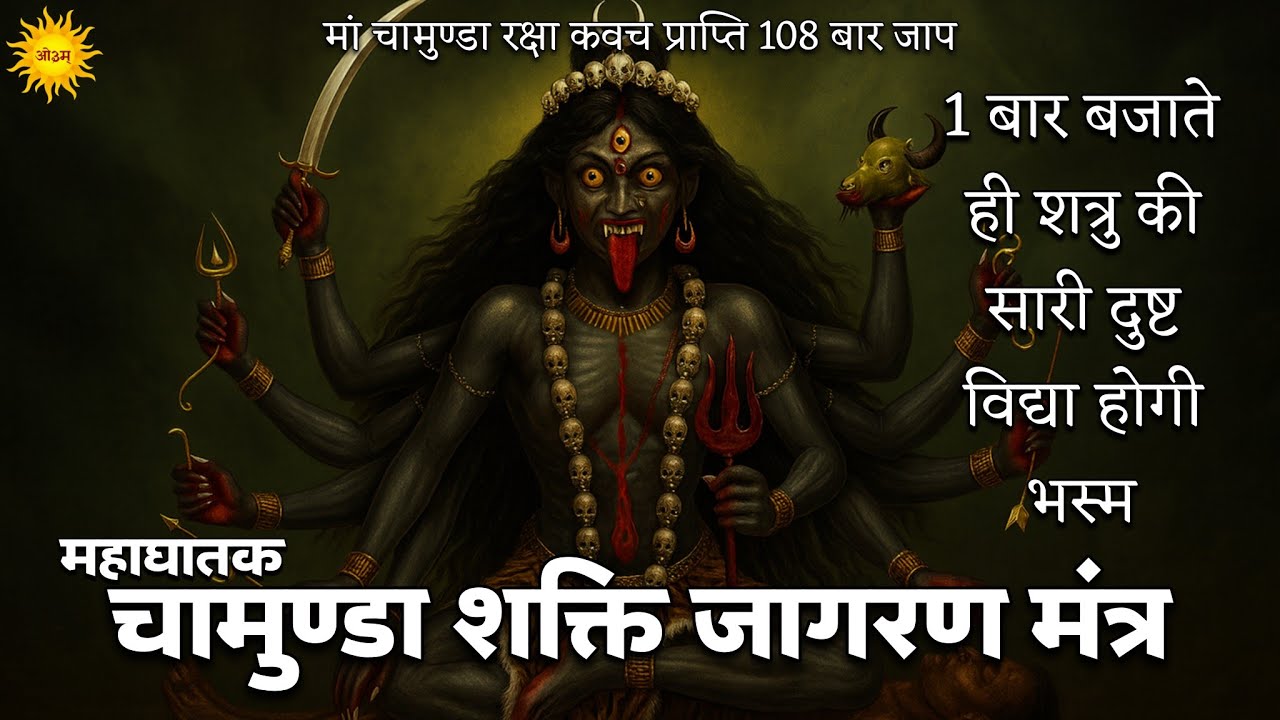 Mata Chamunda शक्ति जागरण मंत्र 1 बार बजाते ही शत्रु की सारी चाल होगी नाकाम Kavach Mantra 108 Chants