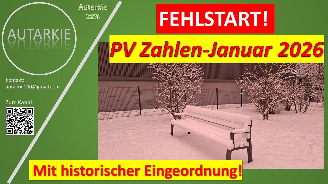 FEHLSTART! PV-Zahlen Januar 2026! Folge 496 #4k #solar