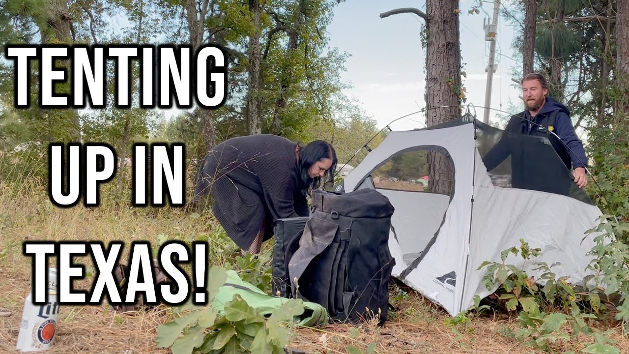 tent camping in mount enterprise, texas (born free motorcycle show 2024) ~ travel vlog