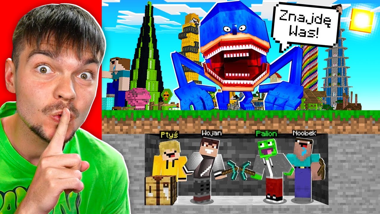1 ŁOWCA SHIN SONIC vs WOJANOWICE w Minecraft!