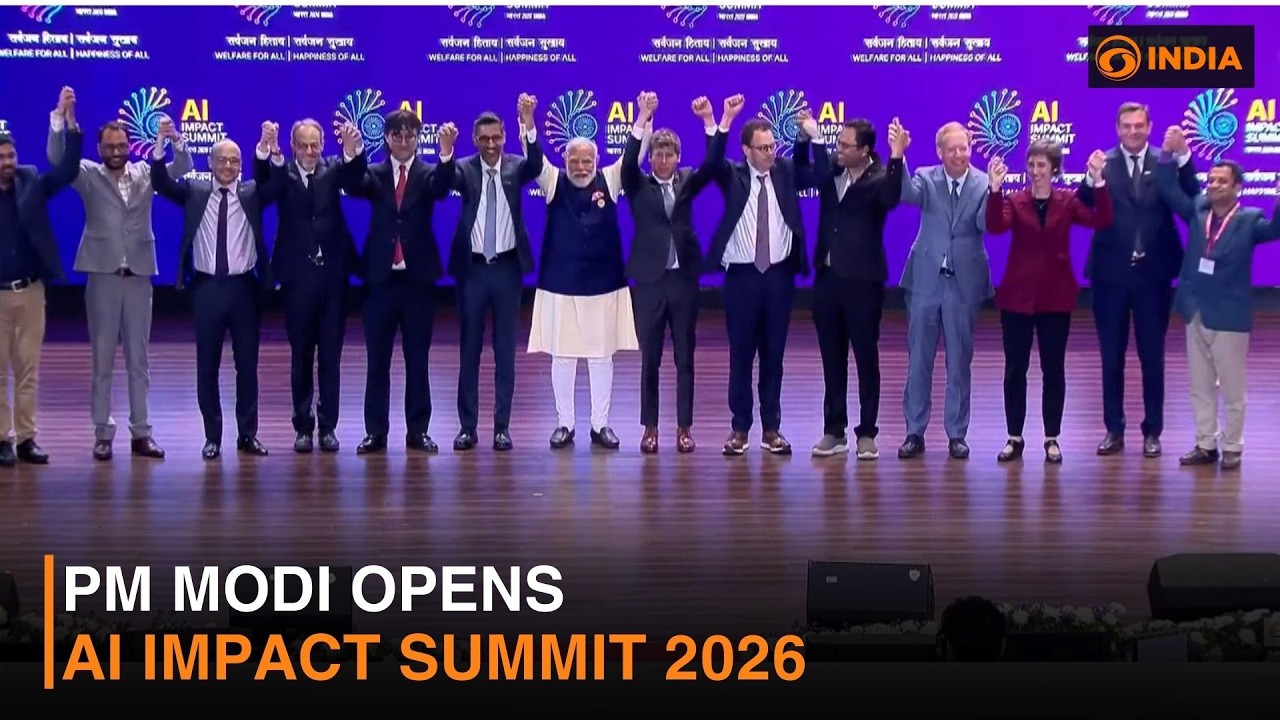 PM Modi opens AI Impact Summit 2026 & More News | DD India live | 8 AM IST