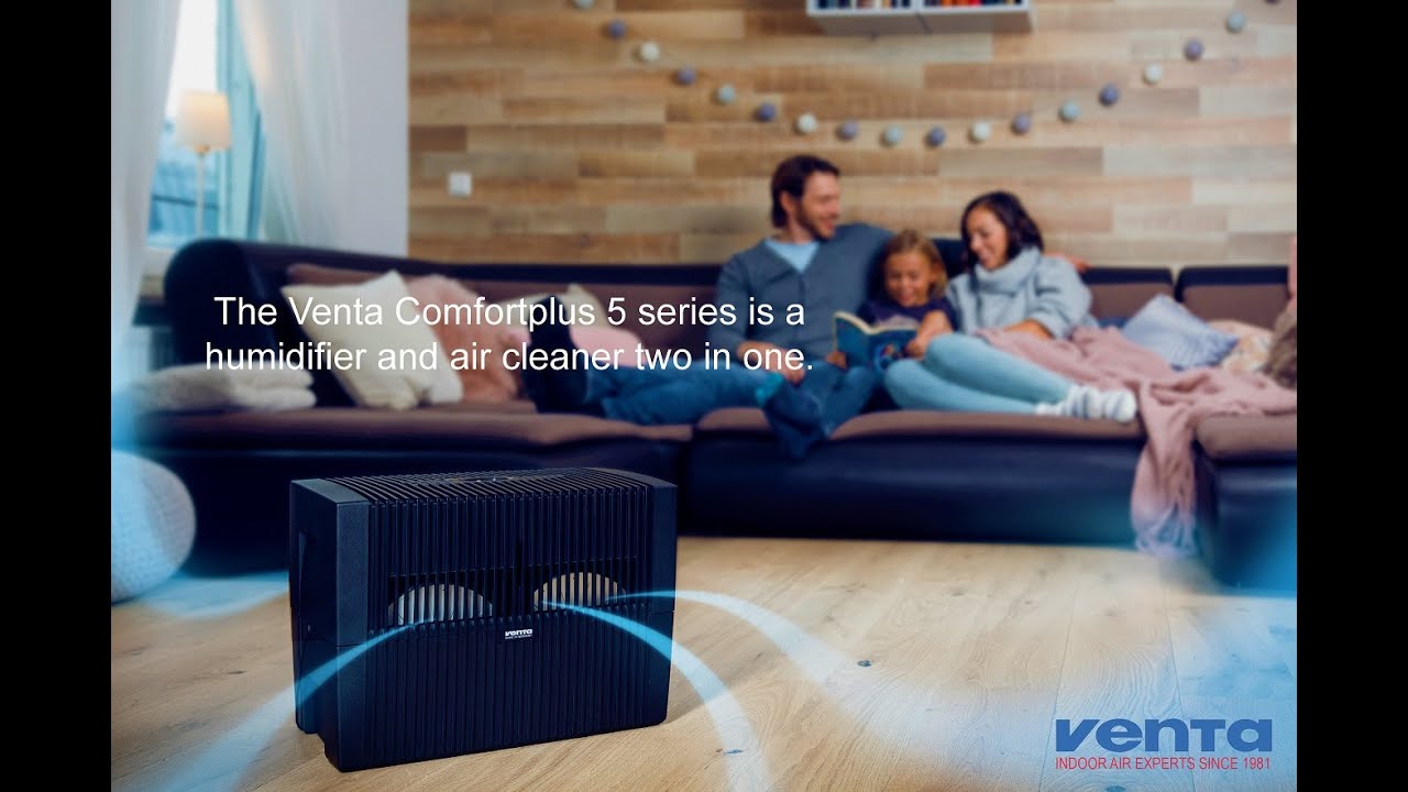 Video The Venta Comfortplus series is a humidifier and air cleaner in one.