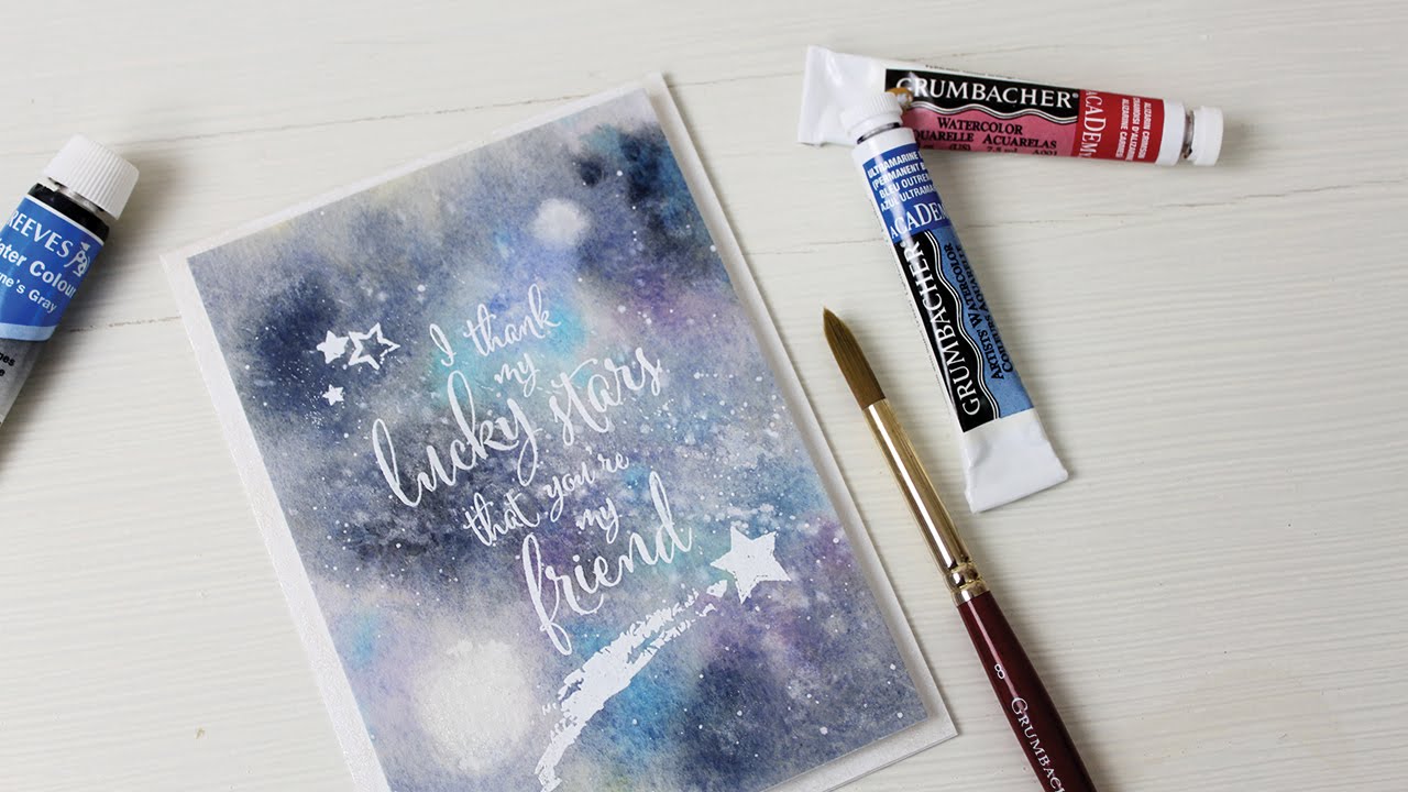 Lucky Stars Watercolor Galaxy