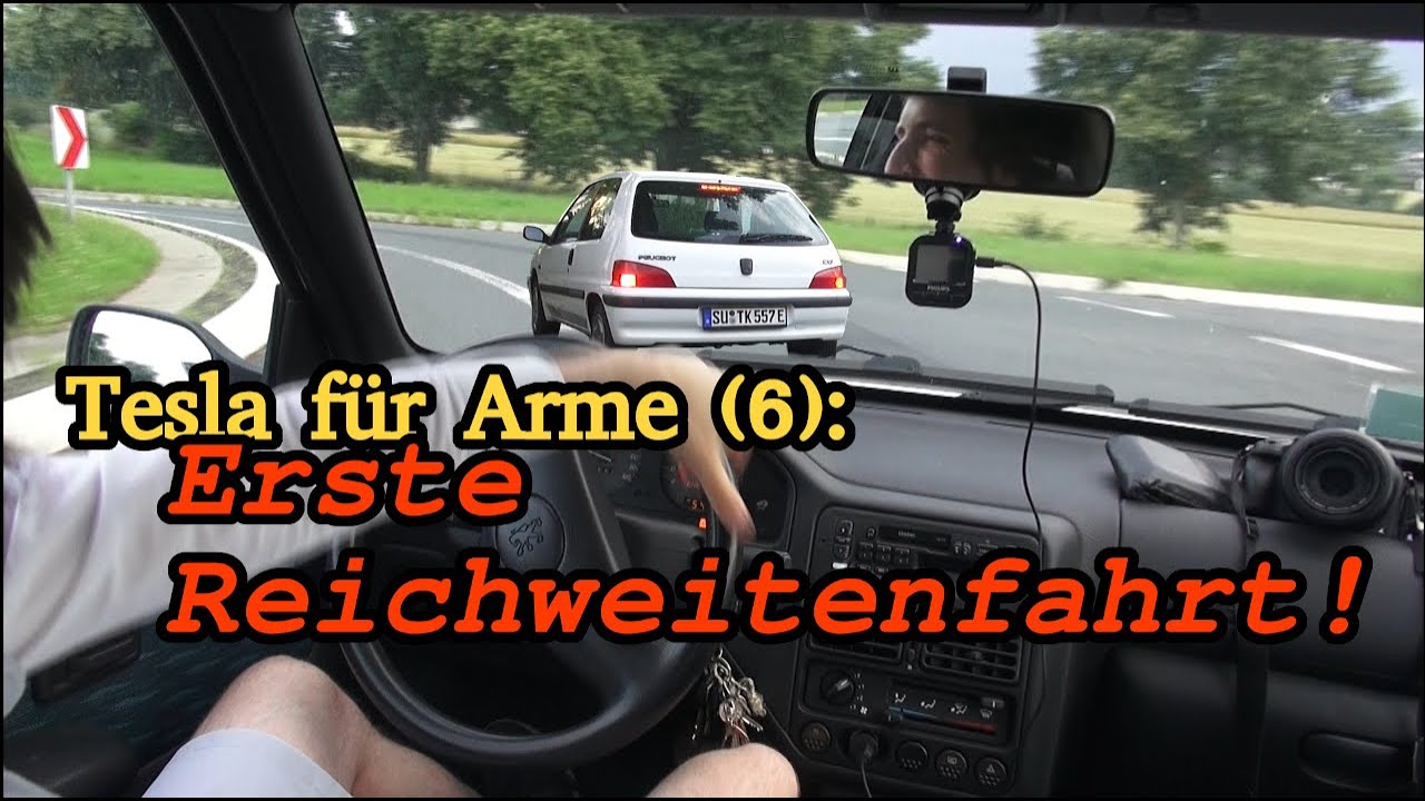Tesla für Arme (Peugeot 106 electric, electrique) Teil 6: Erste Reichweitenfahrt!