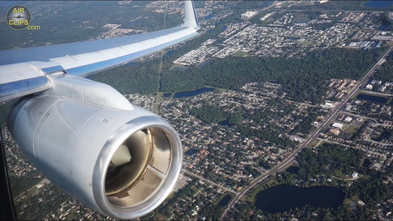 Boeing 757 RB211 Engine Heavenly Sounds: SCENIC American Airlines Landing in Orlando!  [AirClips]