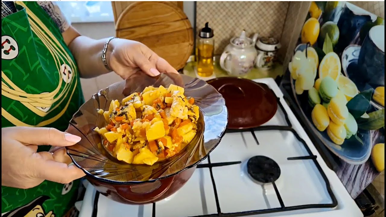 Тушеная картошка с куриным филе и овощами / Просто, но вкусно / Для сына любимые его бутерброды