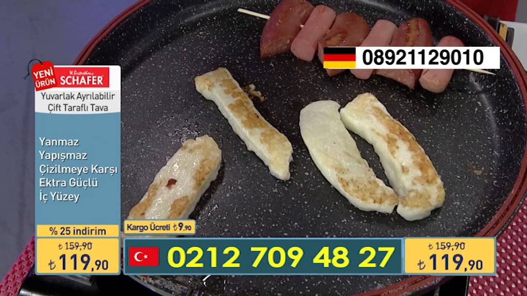 schafer çift taraflı ızgara tava
