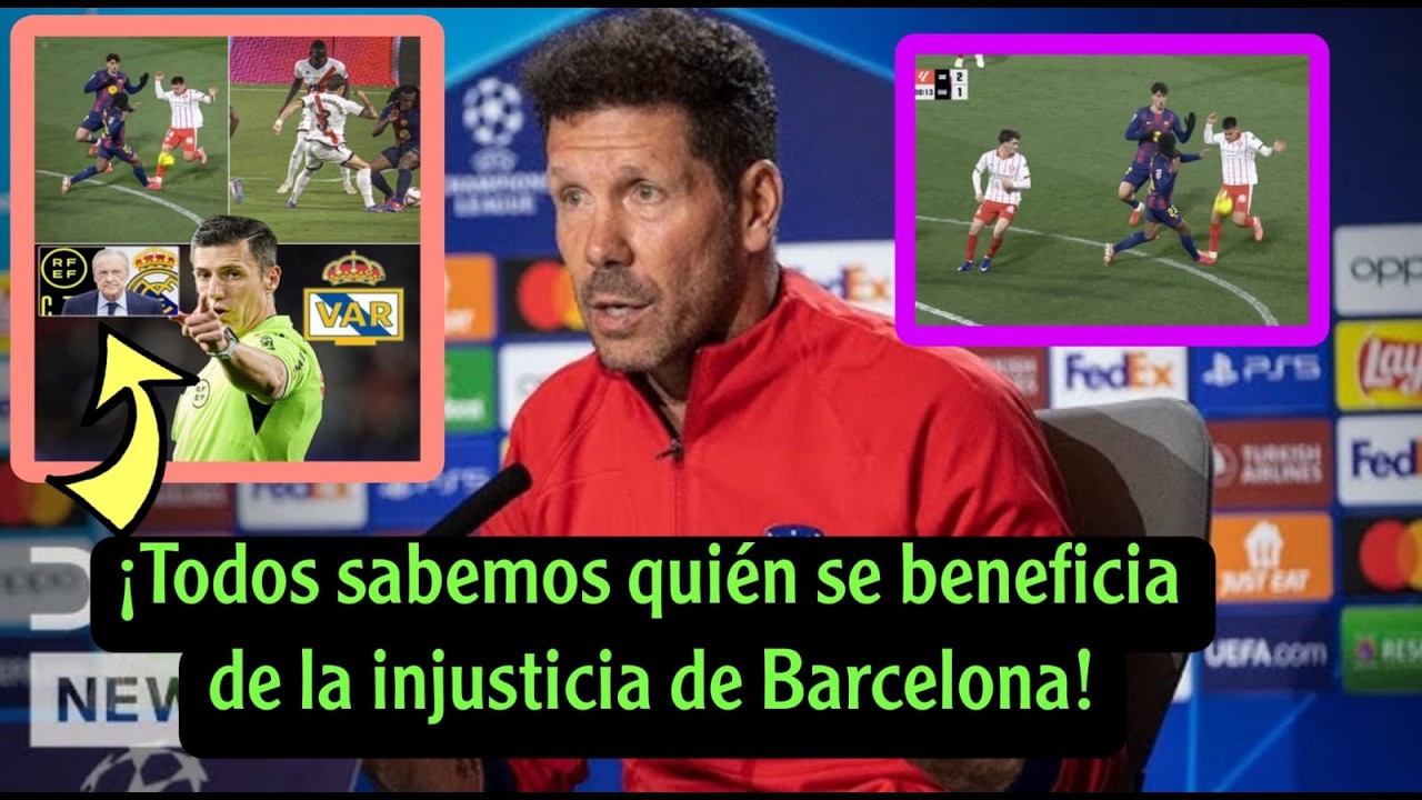 Un comentario inesperado de Simeone sobre las decisiones del árbitro del partido Barcelona-Girona!!