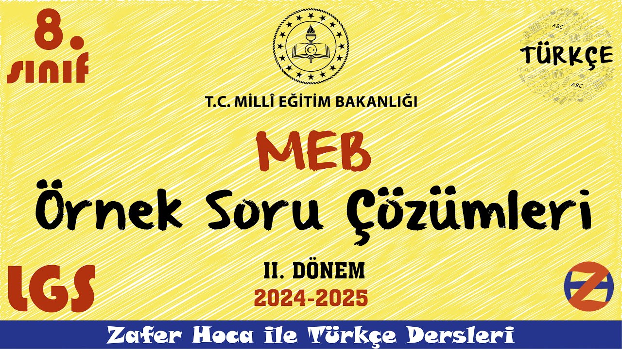 MEB Örnek Soru Çözümleri 2024-2025 2. Dönem | LGS 2025 | Türkçe Dersi | MEB