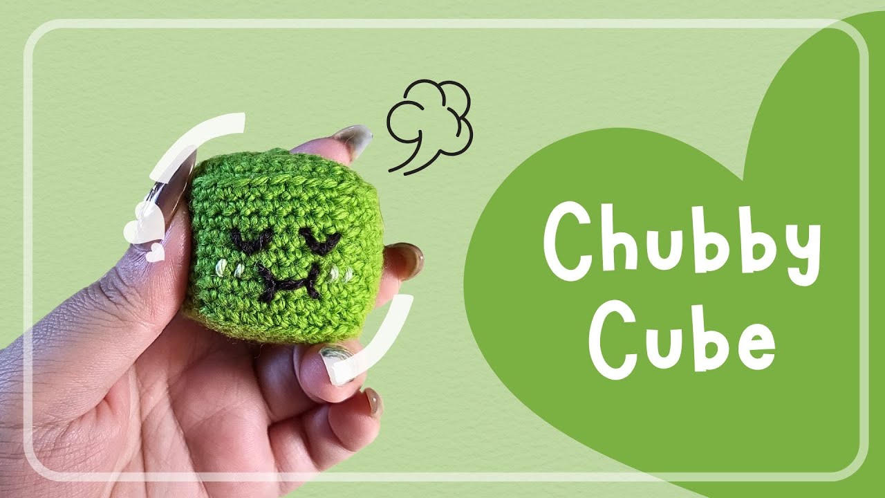 EASY No Sew Amigurumi Cube Tutorial for Beginners 💚 Cute Crochet Project