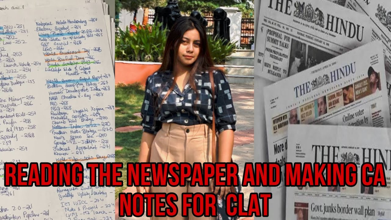 How to make GK notes and read newspaper for CLAT 2026/27
