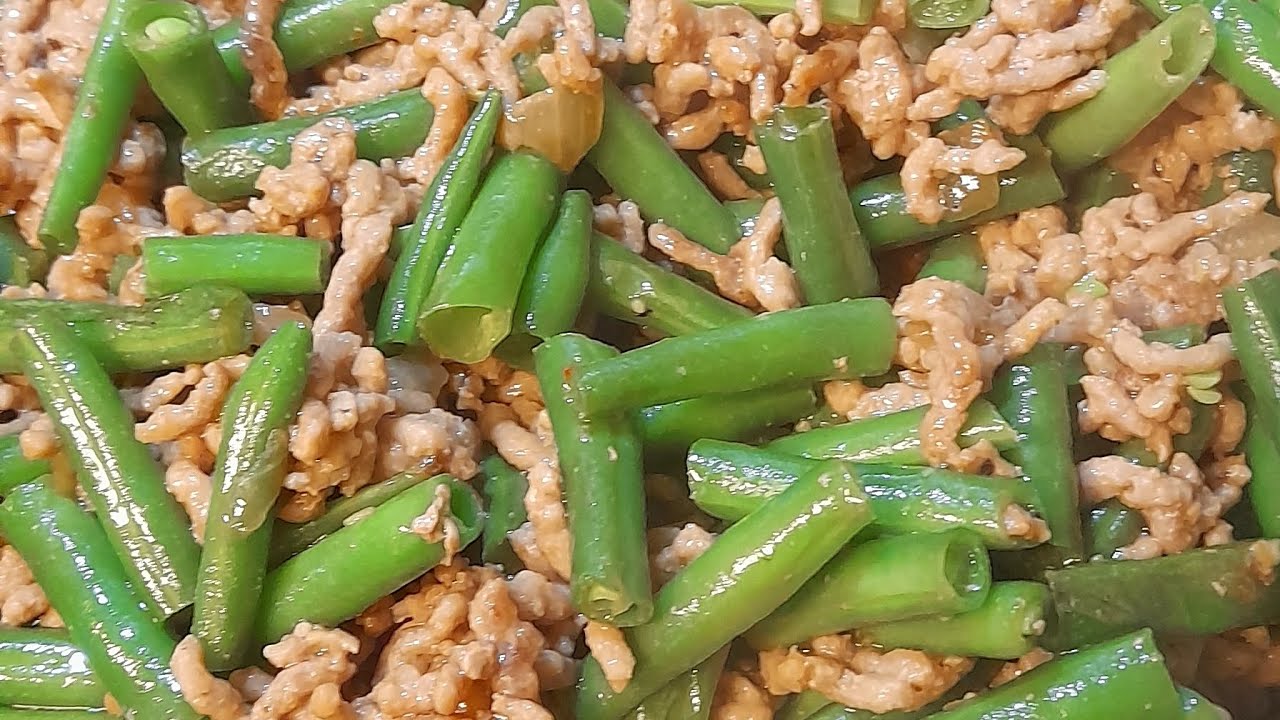 Green beans with ground pork