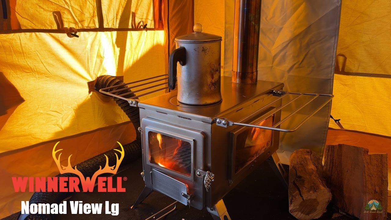 Winnerwell Nomad View Large Hot Tent Stove &ndash; Ultimate Camping Heat & Cooking Setup!