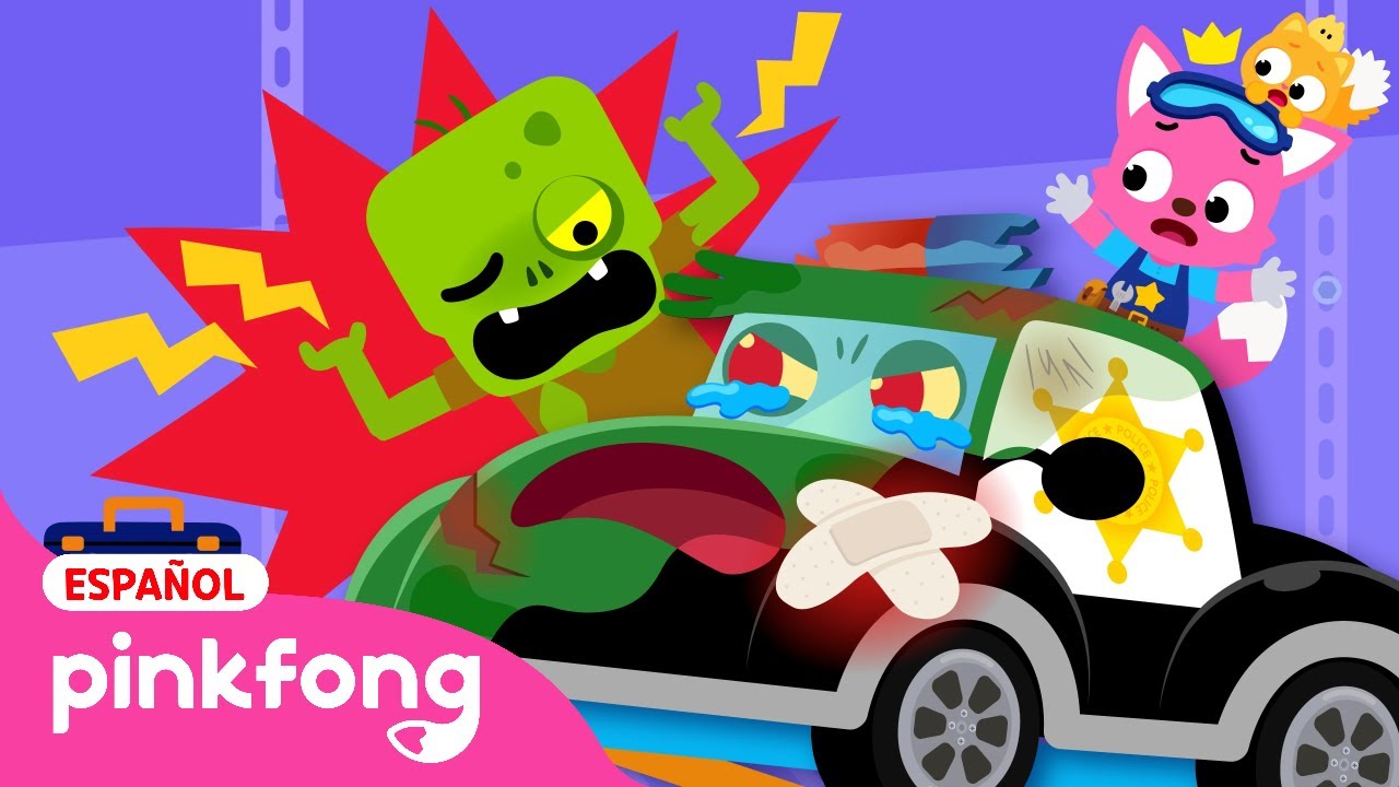 ¡La Patrulla de Policía Zombi Está Rota!｜¡Auchi, Me Duele Mucho!｜Taller Mecánico｜Pinkfong en español