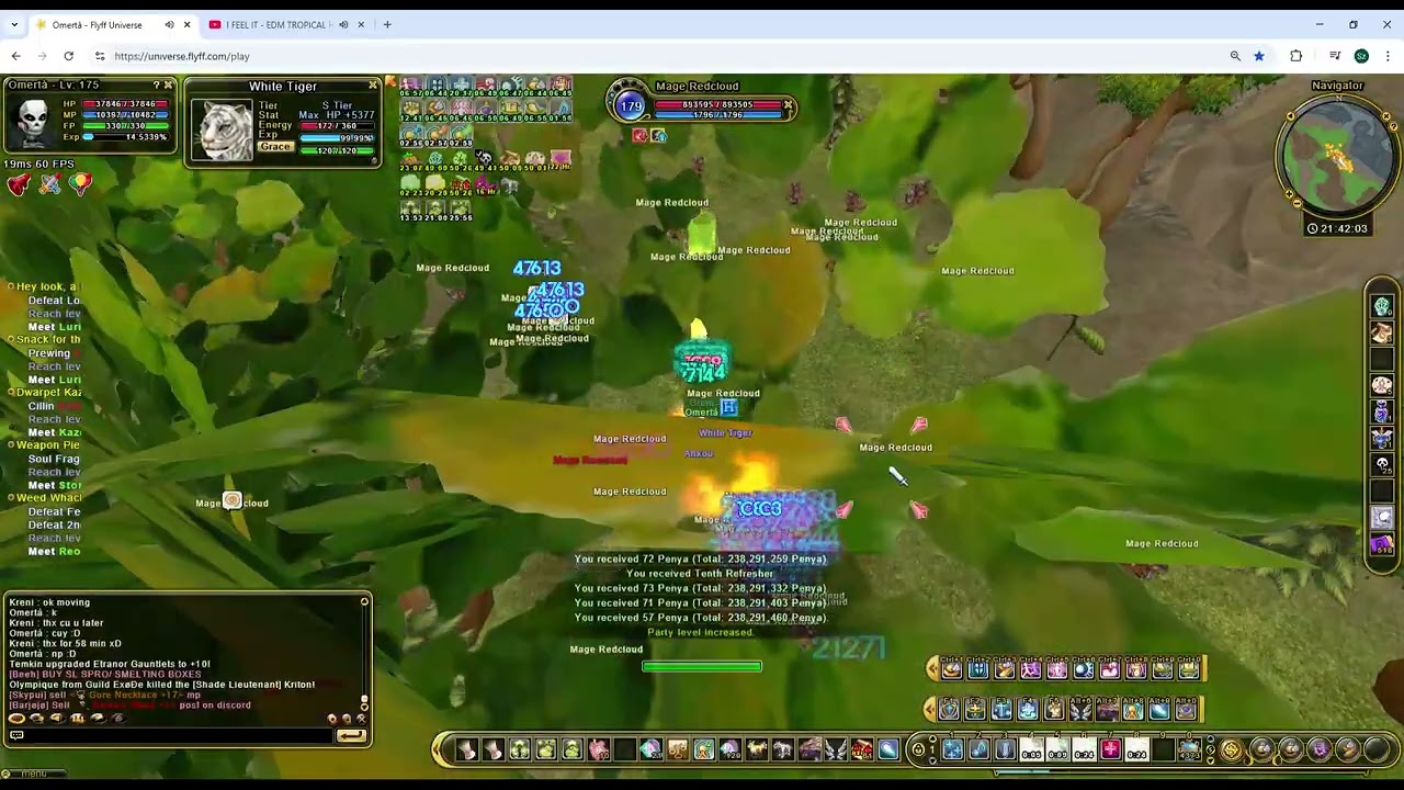 Flyff Universe - 175 Seraph grind in Kailun