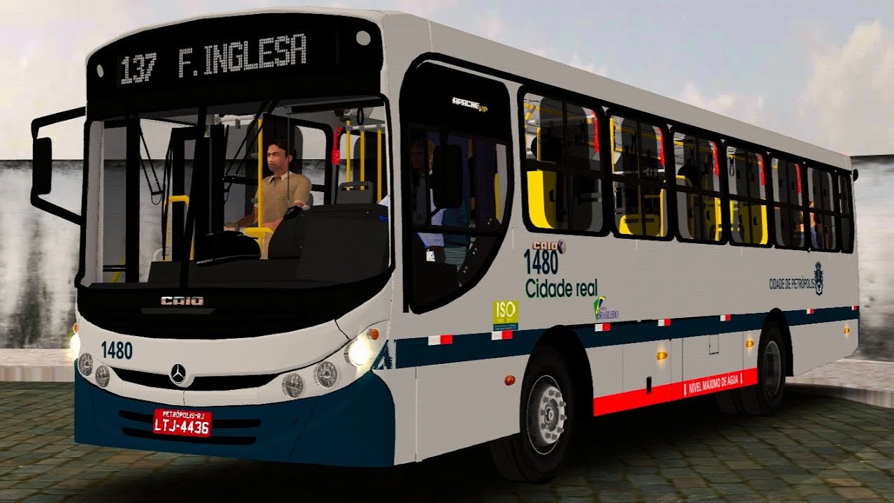 Caio apache vip II na linha 137!! Mapa morro alto Proton bus simulator 