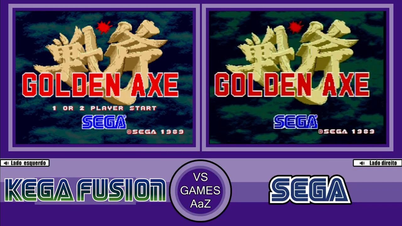 Golden Axe - Mega drive ( Hardware Original  VS Emulator)Graphics Comparison Side by side