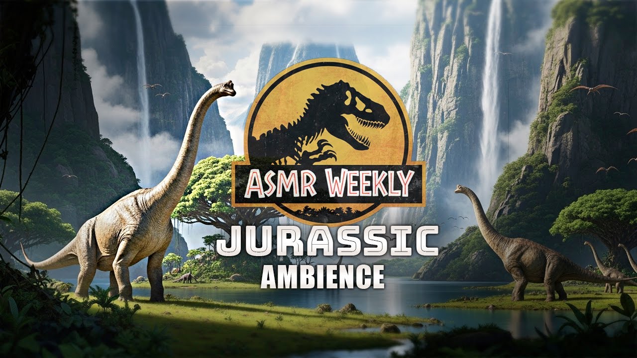 Jurassic world | Dinosaur Island Ambience 🦖🌴 Relaxing Nature sounds + Distant Dinosaurs [NO MUSIC]