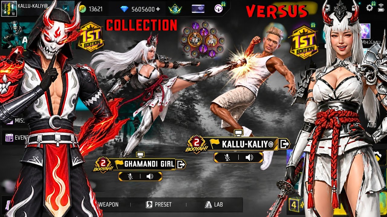 Free Fire Collection Versus 😈 Noob Look Challenge 🤣 Wait A Second ❤&zwj;🔥😎 Y GAMING