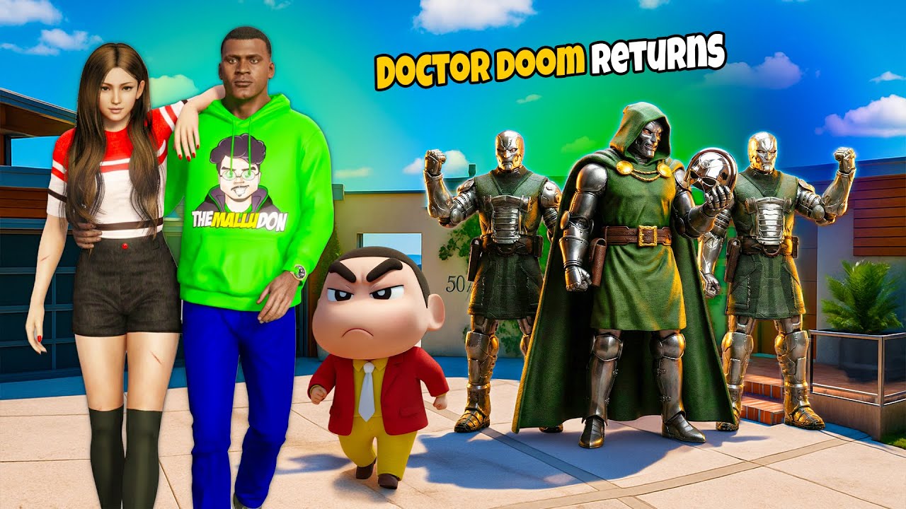 Franklin Saves Shirunai 😱 | Doctor Doom Returns to Destroy the City 🔥 | GTA 5 Malayalam