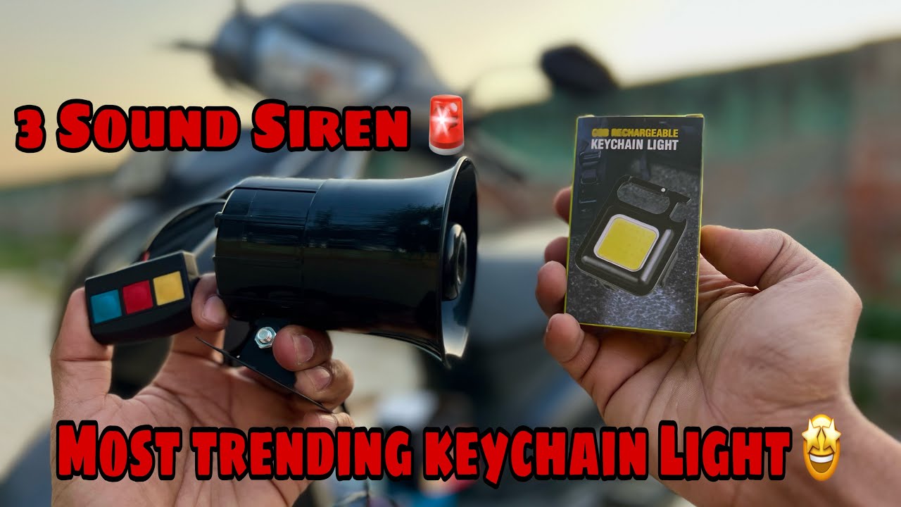 3 way Sound Police Siren 🚨 | COB Keychain Light 💡 | Activa Modification | Techno khan