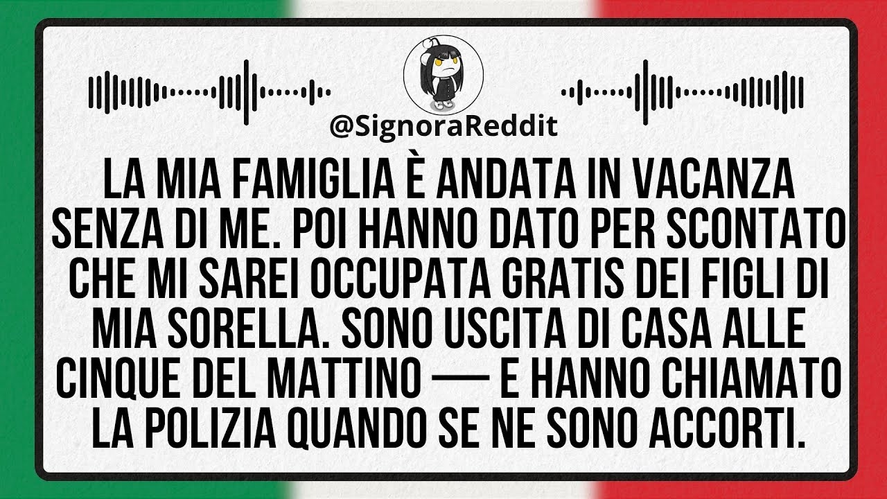 La mia famiglia è andata in vacanza senza di me.