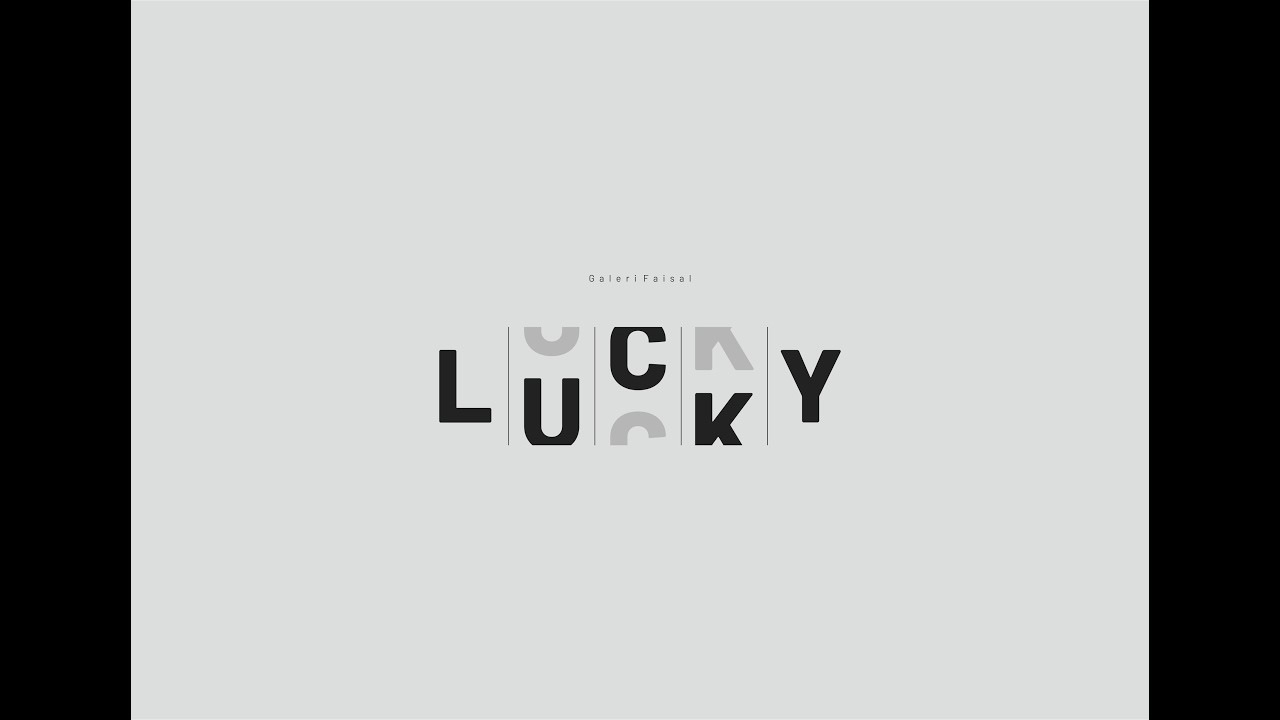 simple lucky spin typography corelDraw