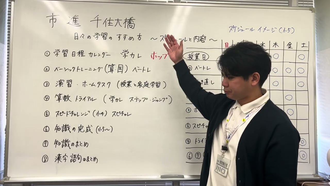 市進千住大橋 塾の特徴 学習スケジュールと内容編