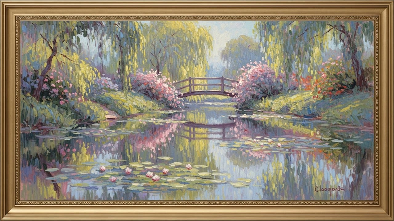 Claude Monet – Impressionist Landscape  Serene Nature Painting 4K Wallpaper  Famous Artwork