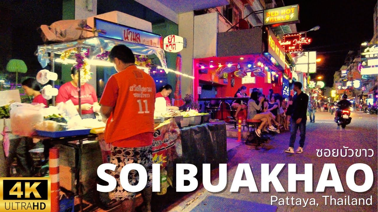 Night Walk 4K UHD – Soi Buakhao – South Pattaya Road – 2nd Road | Pattaya, Thailand