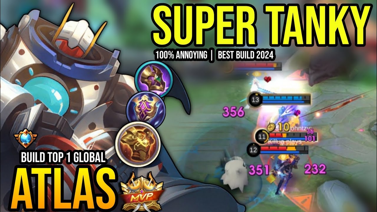 ATLAS BEST BUILD 2024 | BUILD TOP GLOBAL ATLAS GAMEPLAY | MOBILE LEGENDS✓