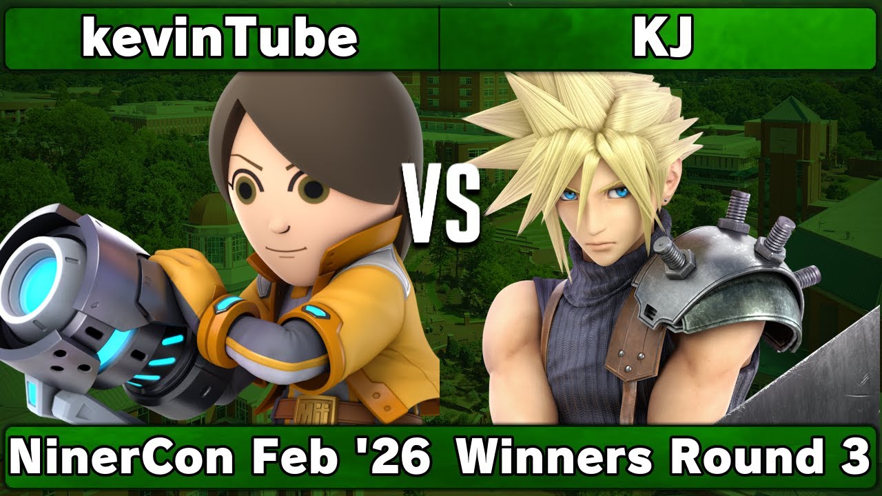 kevinTube (Mii Gunner) vs KJ (Cloud) | Winners Round 3 | NinerCon Feb 2026