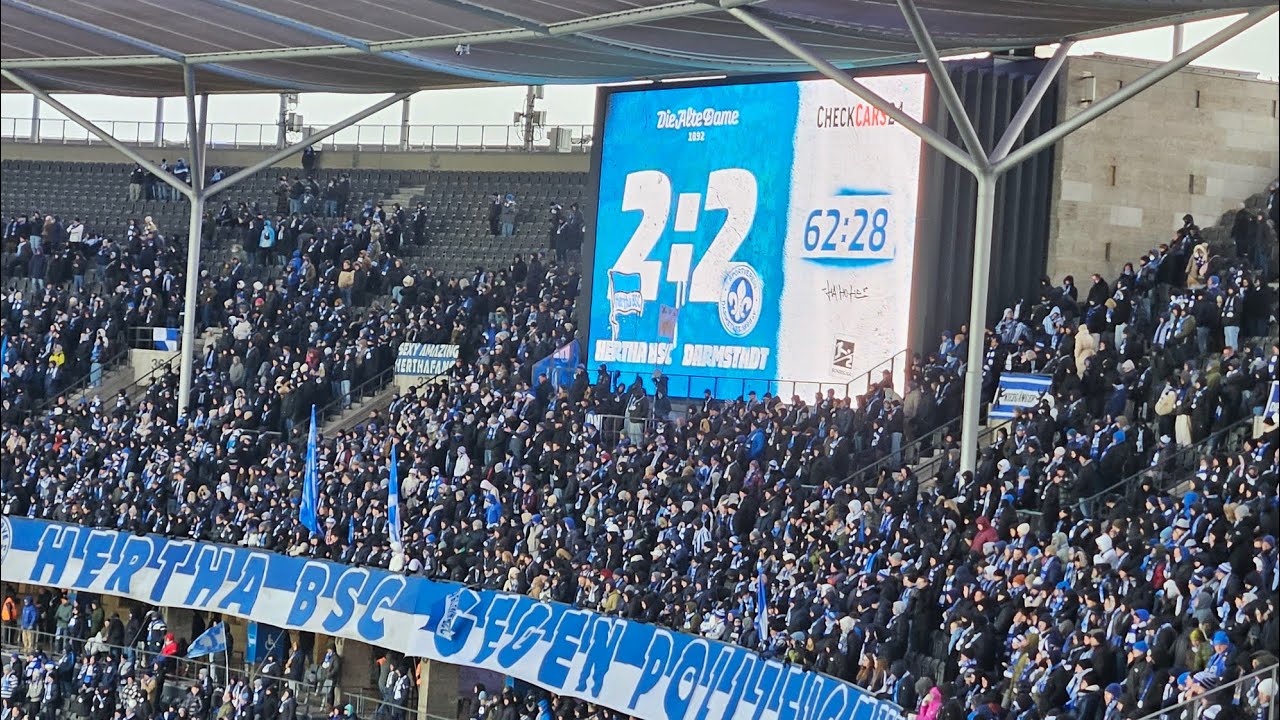 Wieder nur remis,2:2 Hertha  gegen Darmstadt 