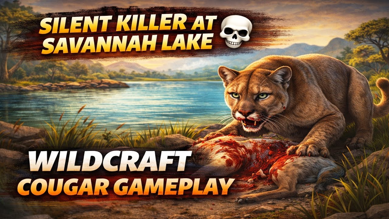 Silent Killer at Savannah Lake 🐆💀 | WildCraft Cougar Gameplay