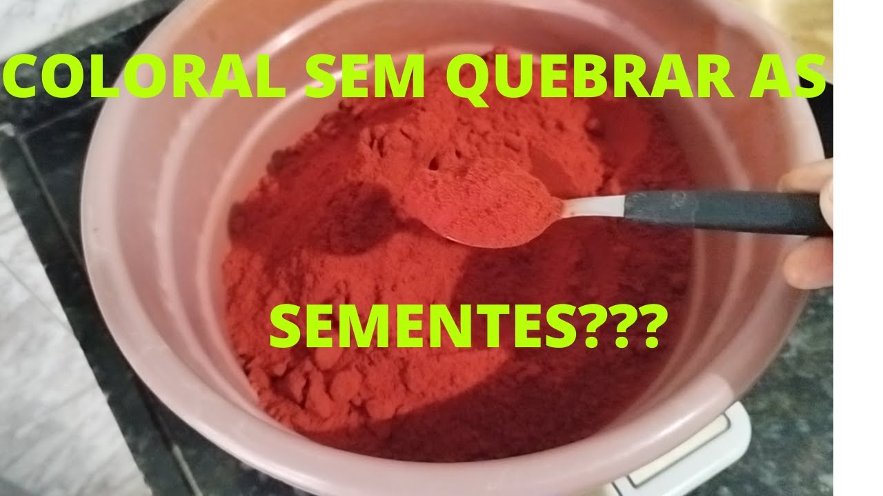 Como fazer Coloral caseiro no liquidificador sem quebrar as sementes