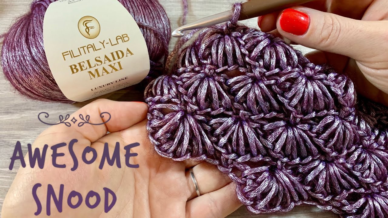 Потрясающий СНУД / Изумительный УЗОР крючком / AWESOME SNOOD, Crochet Pattern