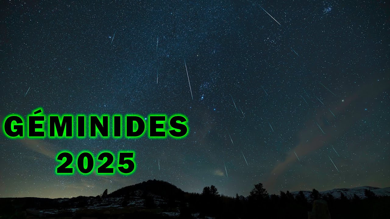 Des centaines d'étoiles filantes : Géminides du 13 au 14 décembre 2025 🌠🌠🌠