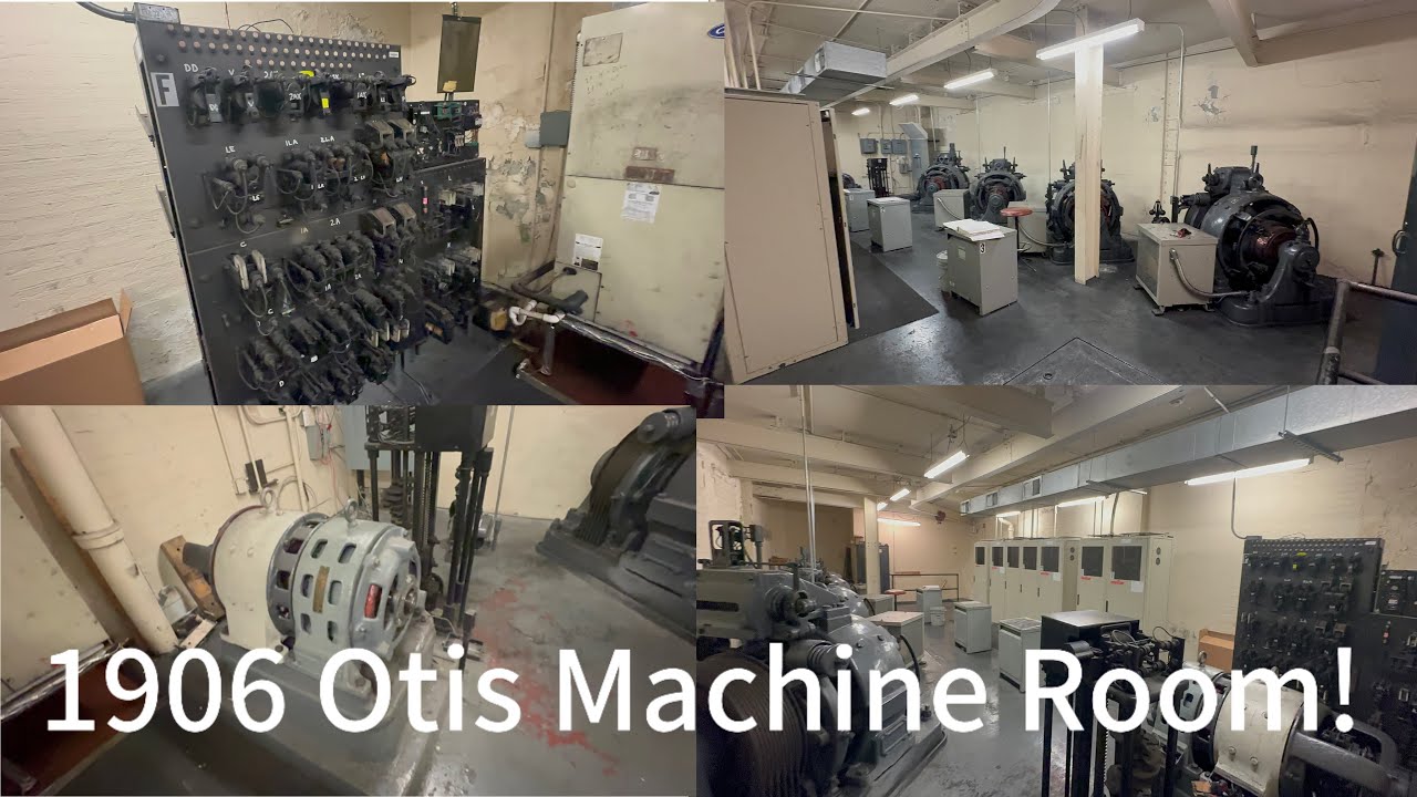 JAW DROPPING Otis/Miller Gearless Traction Elevator Machine Room
