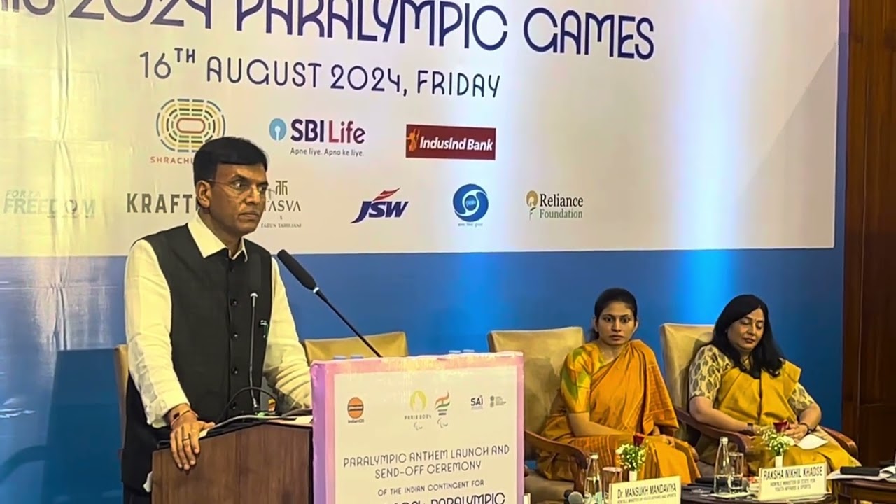 Mansukh Mandaviya Union Minister of Youth Affairs & Sports & Labour will attend send-off ceremony