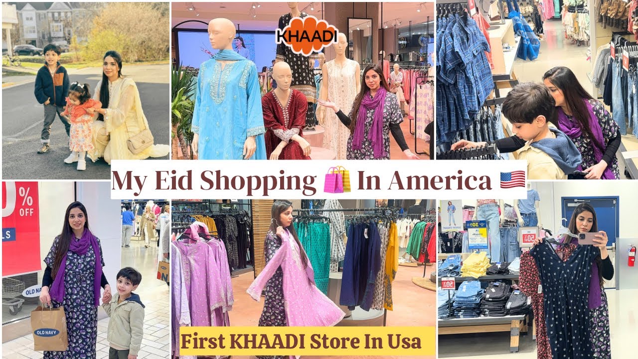 EID SHOPPING VLOG 🛍| FIRST KHAADI STORE IN AMERICA 🧡🇺🇸