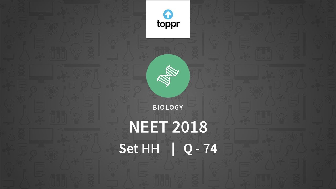 NEET 2018 Biology Set HH Q 74 Solution