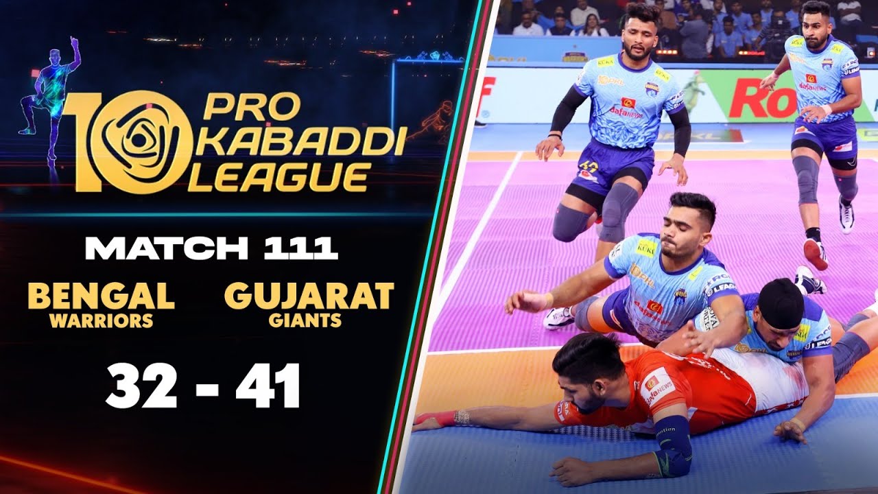 Parteek Dahiya's Super 10 Helps Gujarat do a Double over Bengal | PKL 10 Highlights Match #111