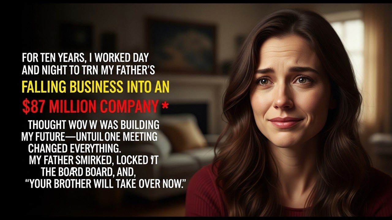 I Built My Father’s Company to $87M—Then He Smirked and Handed It All to My Brother