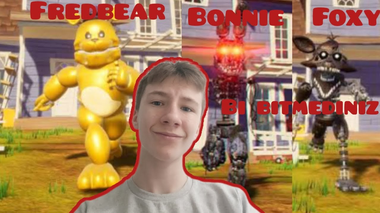 Sanki maraton koşucuları yav (hello neighbor fredbear,bonnie,foxy)