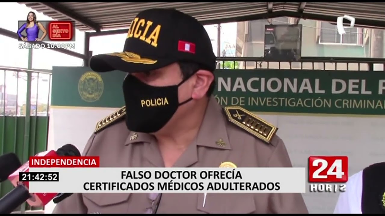 Independencia: detienen a falso médico que expedía descansos médicos bamba